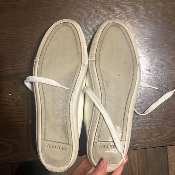 MIU MIU Patent leather white sneakers - Picture 12 of 14